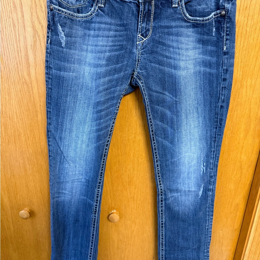 Express Women's Dark Blue Skinny Jeans